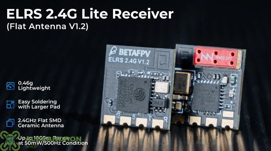 Приймач RX BETAFPV ELRS Lite 2.4GHz V1.2 (з керамічною антеною!) 987987978888 фото