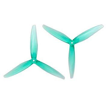 Пропелери Gemfan Hurricane 7050 (7") 3-лопатеві, прозоро-зелені 399975 фото