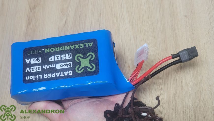 Батарея з індикатором заряду 6S2P 8400mAh 90А Molicel Li-Ion для FPV дрону FPV-64534528 фото