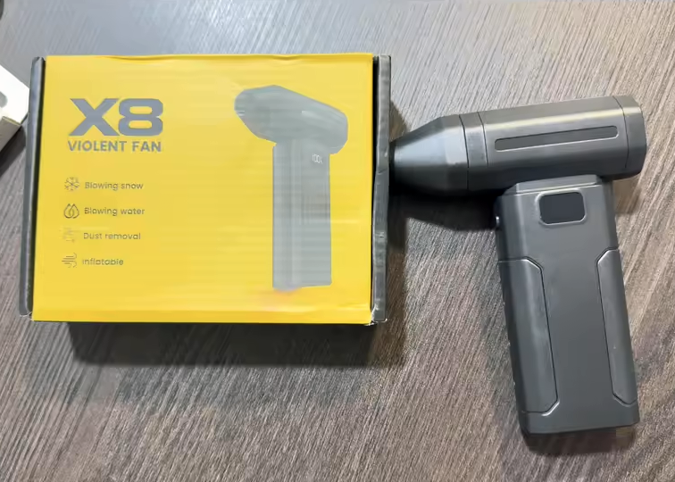 Акумуляторна безколекторна турбо-повітродувка X8 Brushless Turbo Fan (150 000 об/хв, 6000 мАг, 5 швидкостей) 37482824475 фото