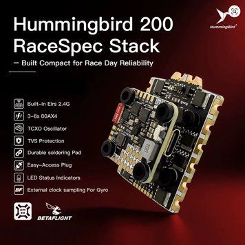 NewBeeDrone Hummingbird 200 RaceSpec Stack (20x20) &mdash; стек для справжнього FPV рейсингу 456556564у66688008 фото