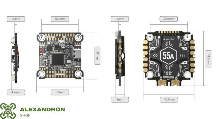 Новий SpeedyBee Stack Pro F405 V5 55A комплектація Delux FC&ESC 67959659 фото