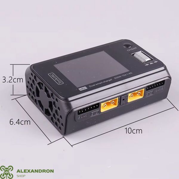 Двоканальний зарядний пристрій ToolkitRC M6D V3 500W 15A DC (1-6S) 831757 фото