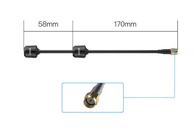 GEPRC Momoda2 5.8G DUAL подвійна антена SMA RHCP 170мм 9666667751 фото