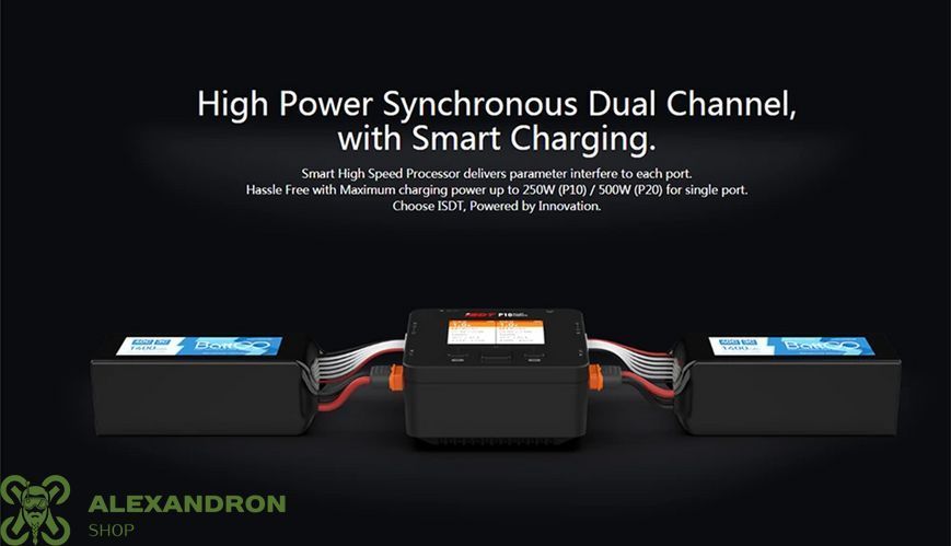 Зарядний пристрій ISDT P20 Dual Smart Charger 2x500W, 20A, 1-8S 3583956 фото