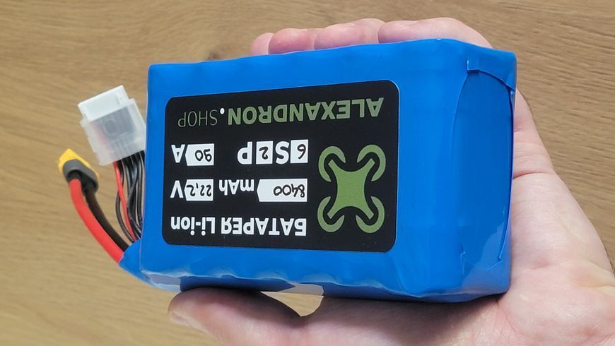 Батарея 6S2P 8400mAh 90А 21700 Molicel Li-Ion акумулятор для FPV дрону FPV-0044 фото