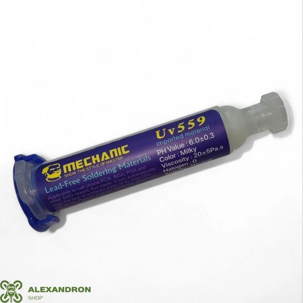Флюс-паста UV559 MECHANIC, 10 мл 772455546932 фото