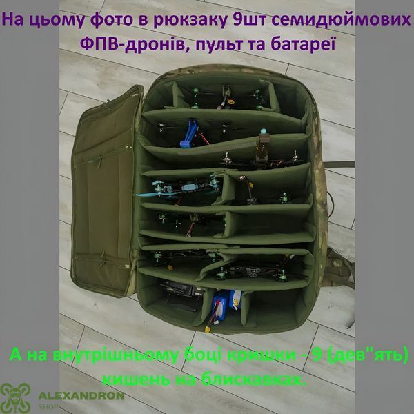 Дроноторба XXL Рюкзак для 14 (7") або 7 (10") ФПВ-дронів XXLFPV1 фото