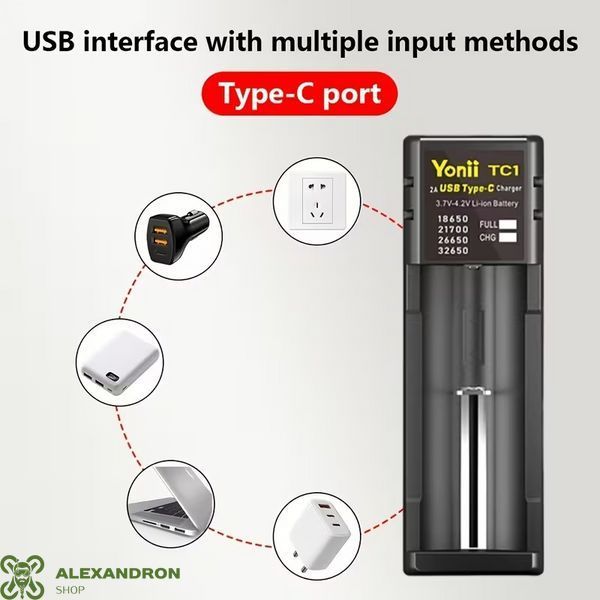 Інтелектуальні USB-зарядки для Li-ion акумуляторів (на 1 або 2 слоти) 56756569098089091 фото