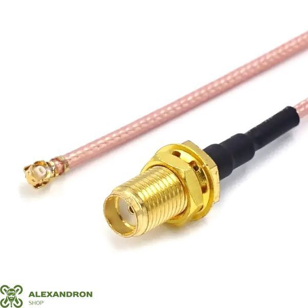Подовжувач антени (пігтейл) 15 см SMA Female на U.FL (IPEX), коаксіальний кабель RG178 71134724379 фото