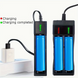 USB-зарядний пристрій для 18650 літій-іонних акумуляторів з LED-індикатором на один або два елементи 56756569098089091 фото 1